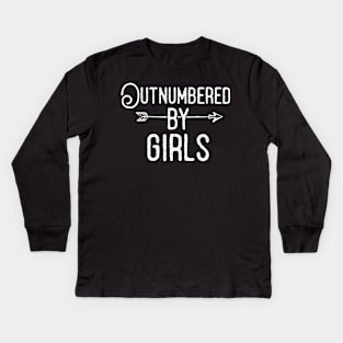 Outnumbered By Girls Kids Long Sleeve T-Shirt